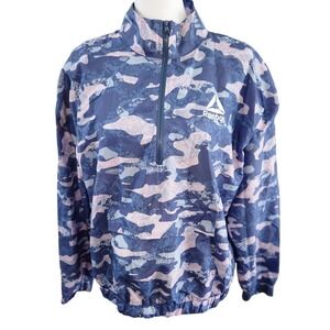Reebok Women's Pullover Camo Windbreaker Jacket Size Large